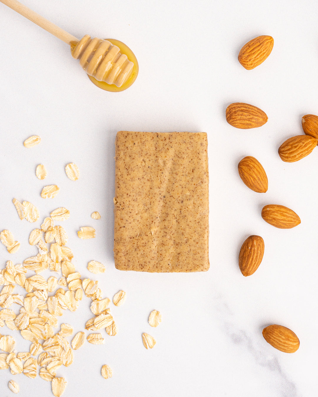Unwrapped Kize Bar with ingredients