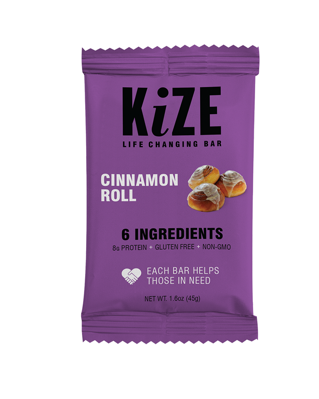 Kize Cinnamon Roll Protein Bar in Package