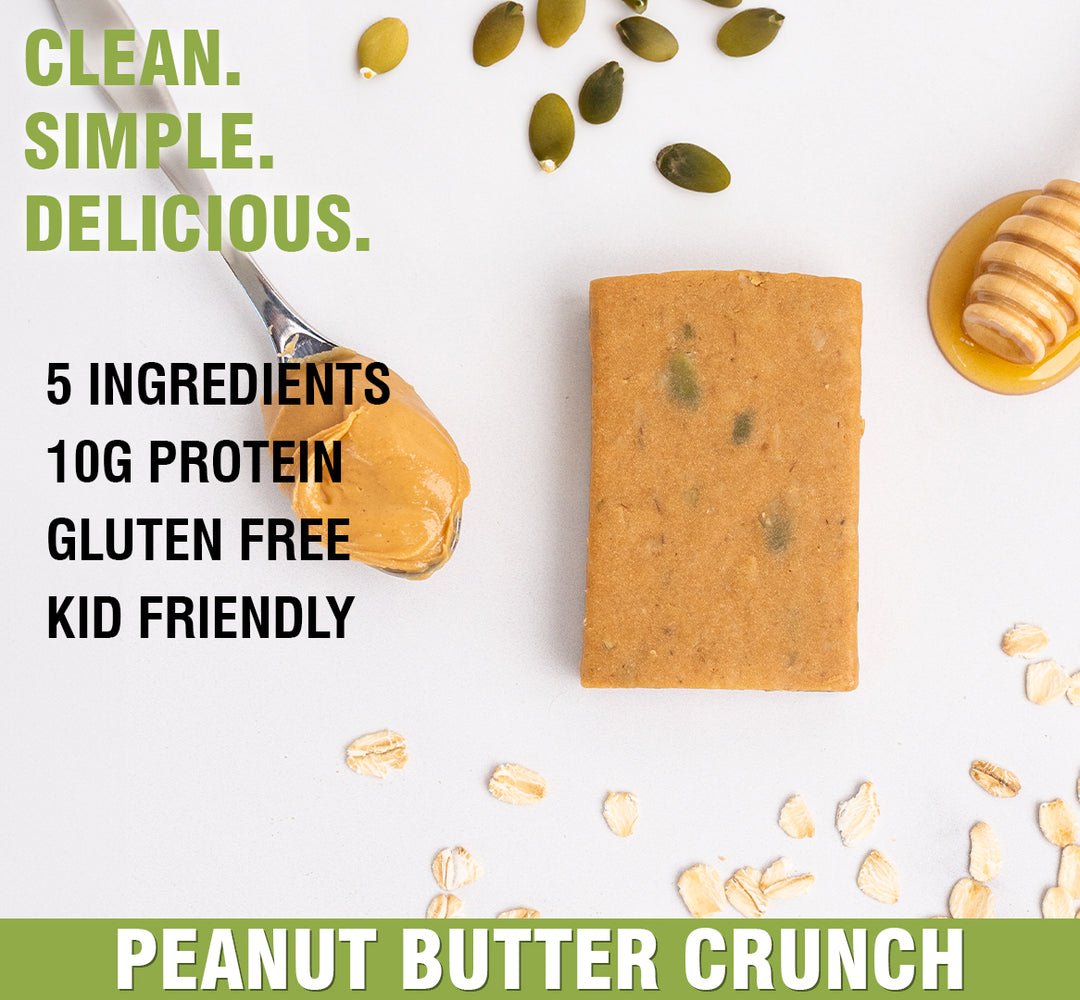 Peanut Butter Crunch with Pumpkin Seeds Kize Protein Bar Promotional Graphics