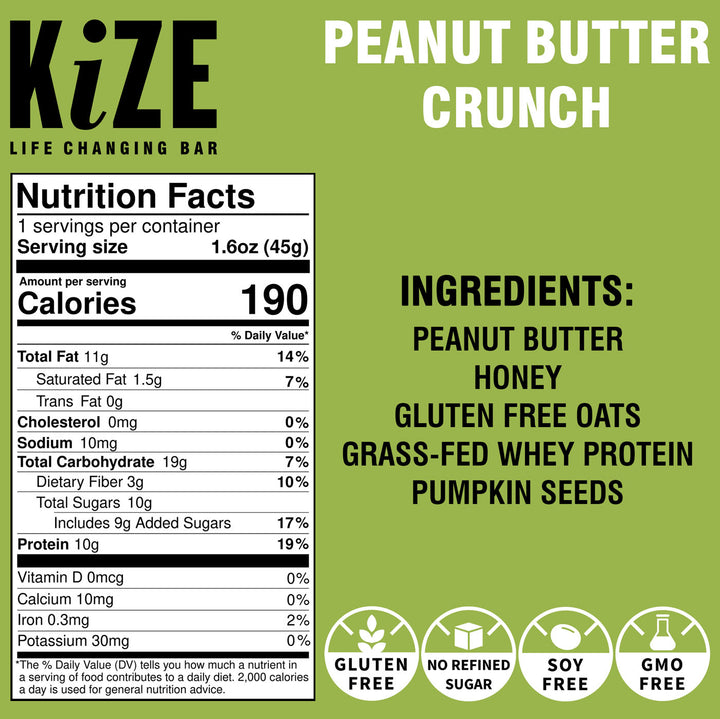 Peanut Butter Crunch with Pumpkin Seeds (Box of 10)