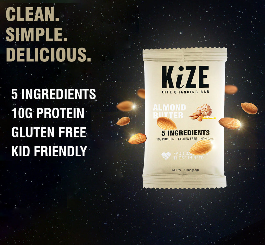 Almond Butter Kize Bar Promotional Graphic