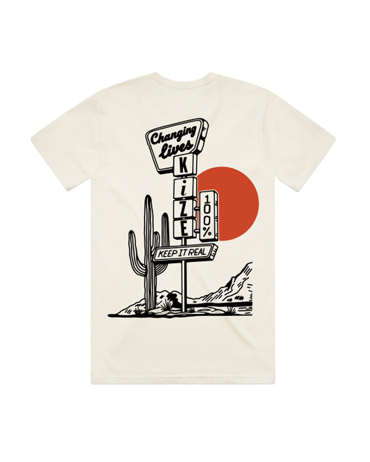 Keep It Real Tee (Cream, Black)