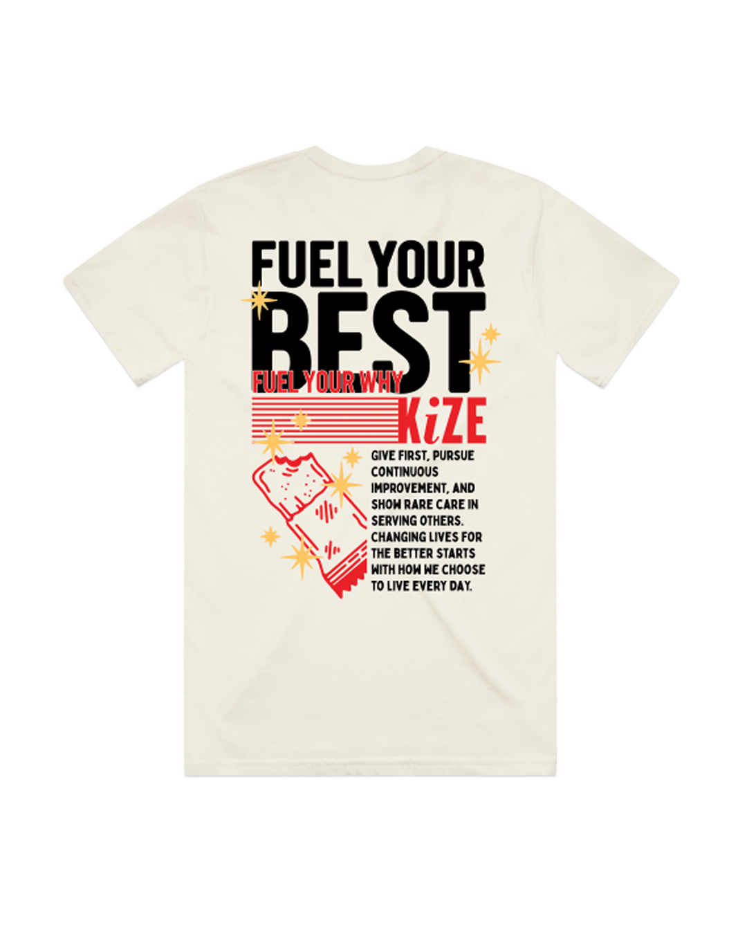 Fuel Your Best Tee (Cream, Black)