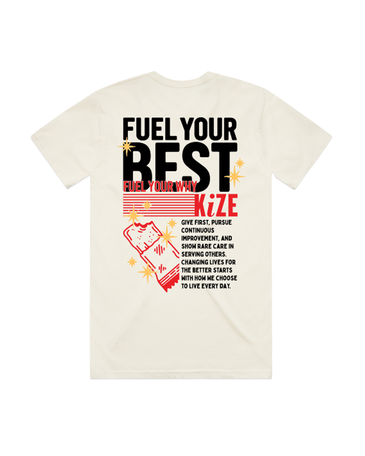 Fuel Your Best Tee (Cream, Black)
