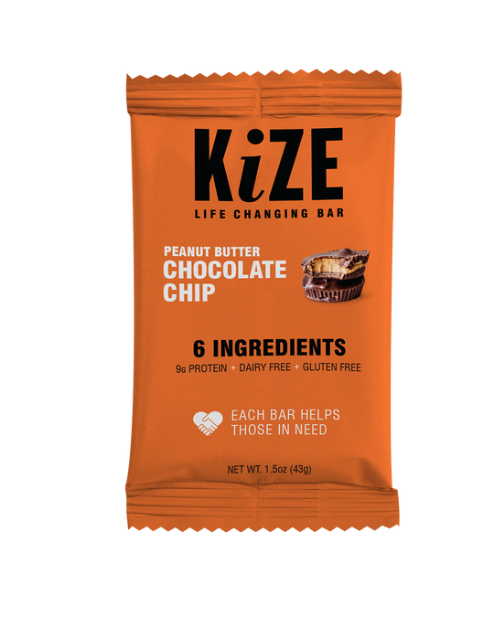 Peanut Butter Chocolate Chip Kize Protein Bar in Package