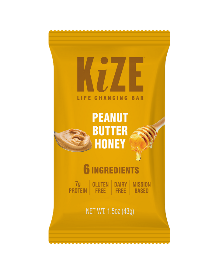 Kize Peanut Butter Honey Energy Bar Gluten Free Dairy Free Package