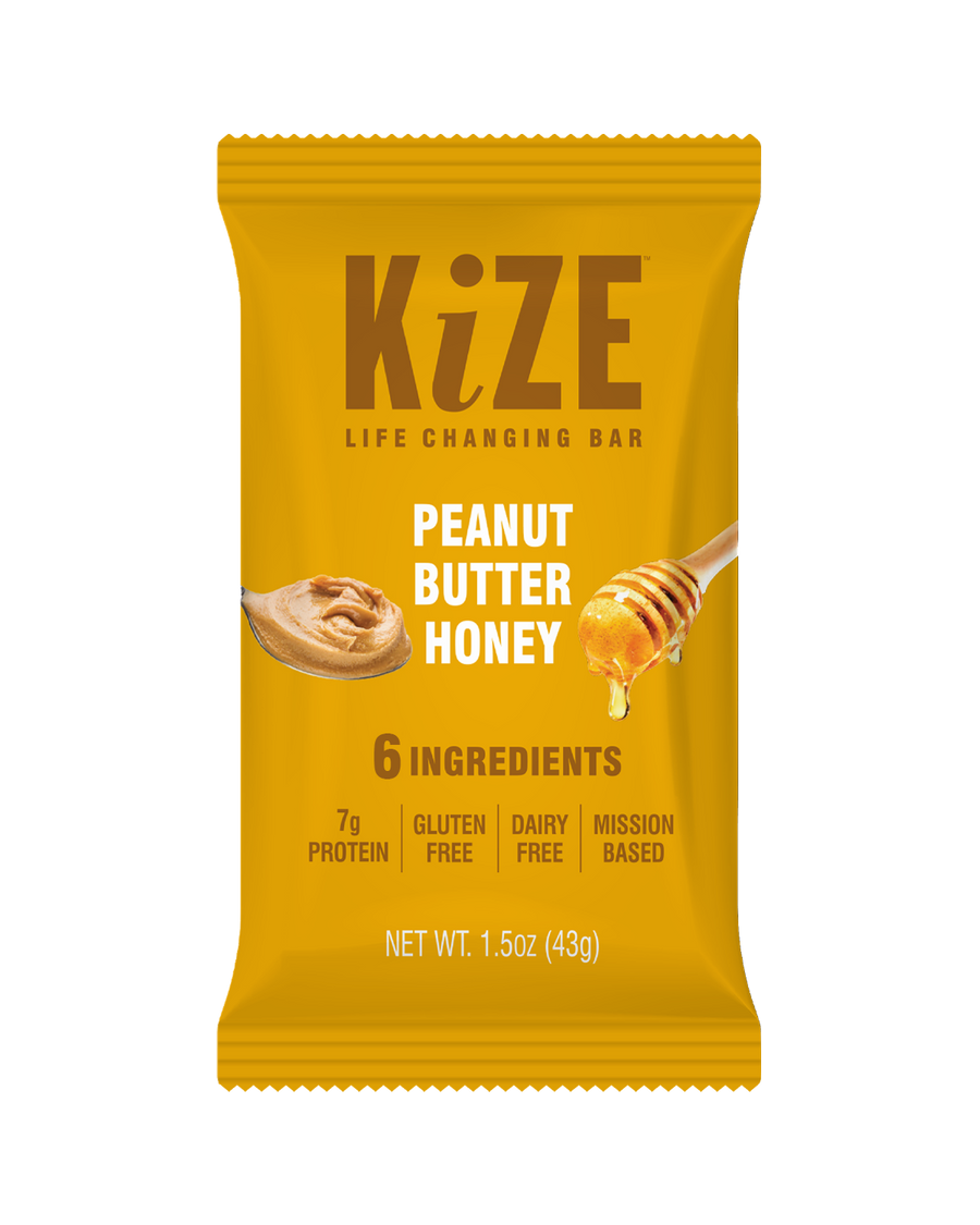 Kize Peanut Butter Honey Protein Bar Gluten Free Dairy Free Package