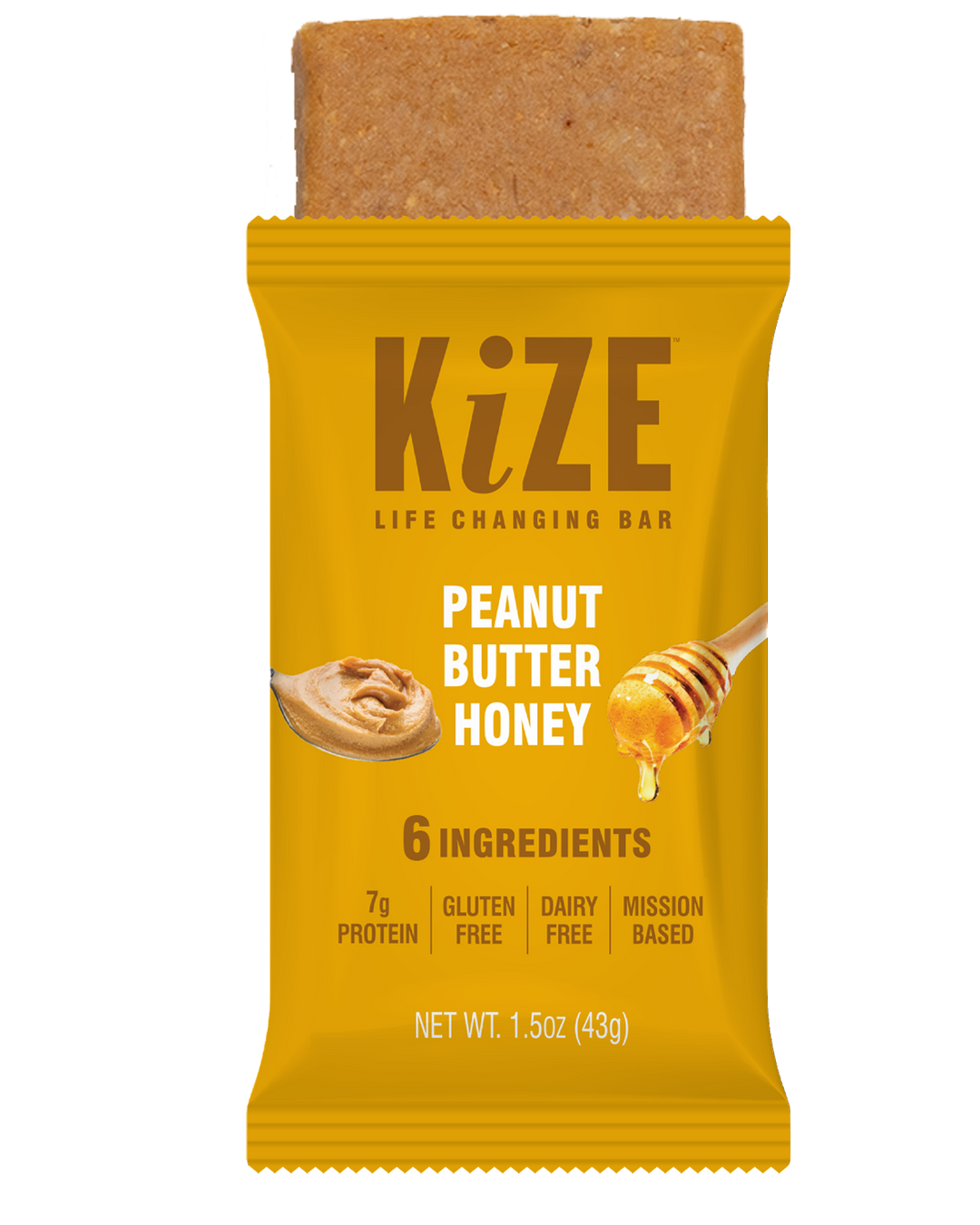 Kize Peanut Butter Honey Energy Bar Packaging