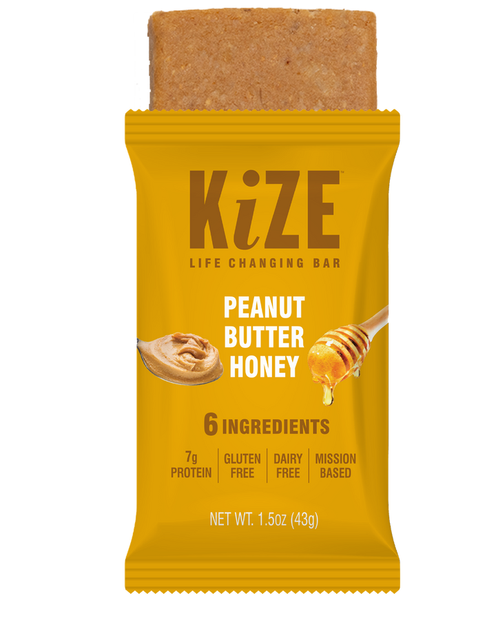 Kize Peanut Butter Honey Energy Bar Packaging
