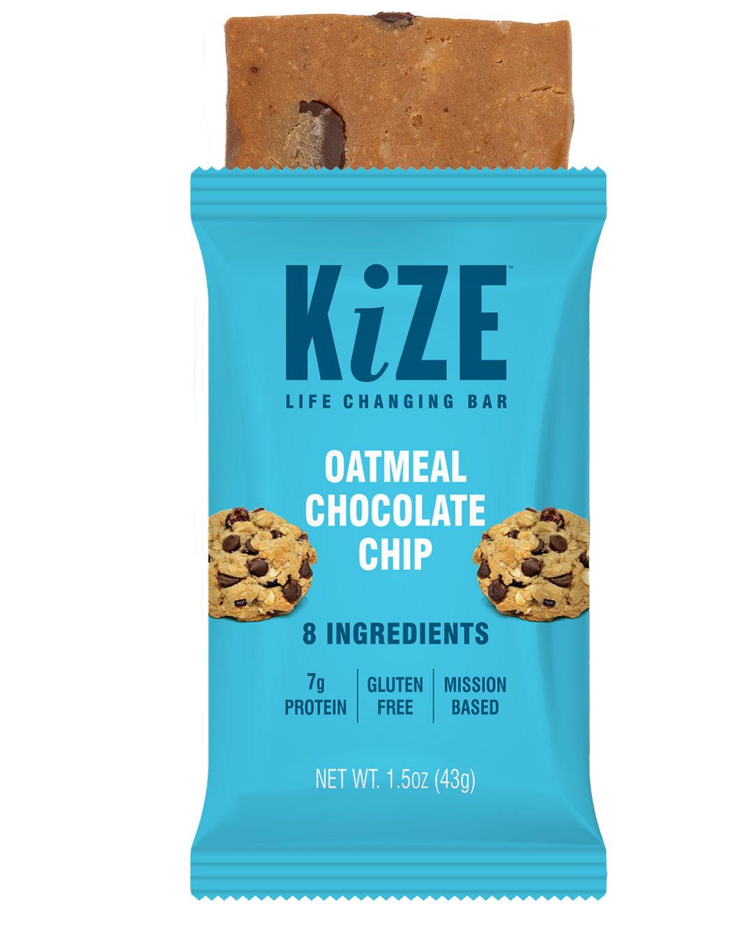 Kize Oatmeal Chocolate Chip Protein Bar Packaging