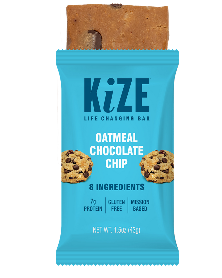 Kize Oatmeal Chocolate Chip Protein Bar Packaging