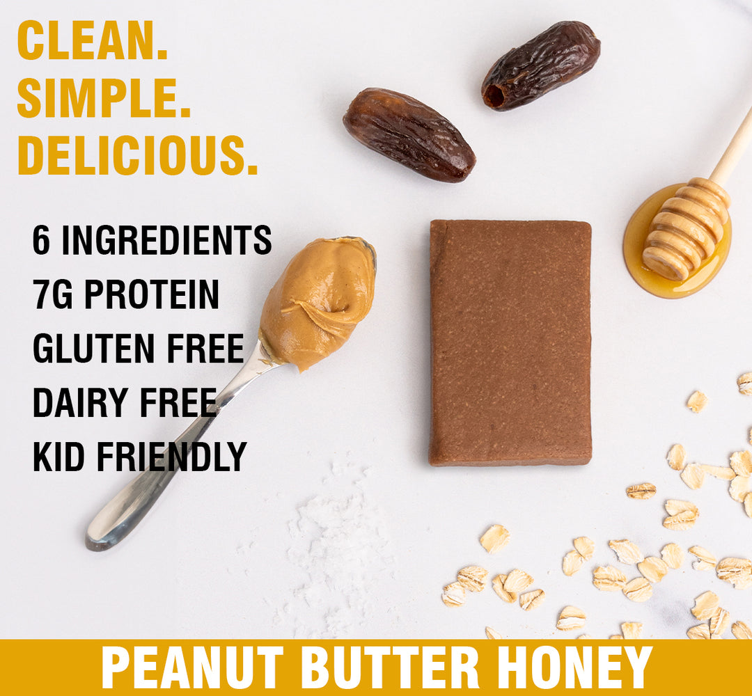 Peanut Butter Honey Kize Protein Bar Promotional Graphic