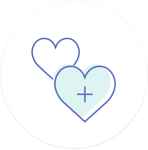 two-outline-hearts-addition-sign-icon